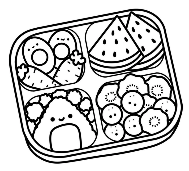 Hình tô màu đồ ăn cute là gì?