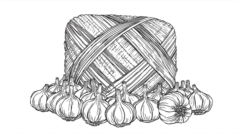 Bé hào hứng tô màu bánh chưng xanh bên cành đào thắm