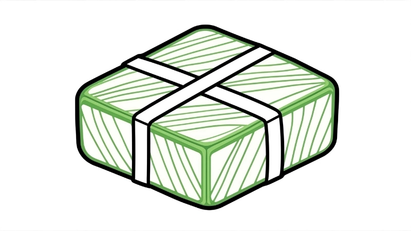 Mẫu tranh bánh chưng ngày tết cho bé 5 tuổi rèn luyện tư duy