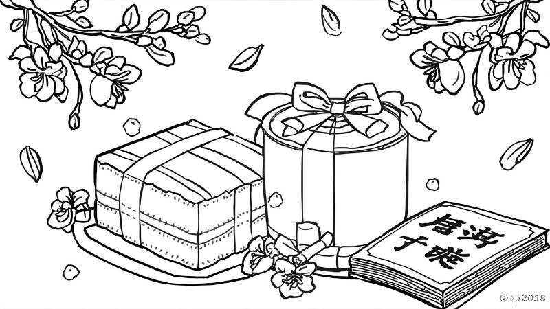 Sự kết hợp giữa tranh tô màu bánh tét và bánh chưng ngày xuân