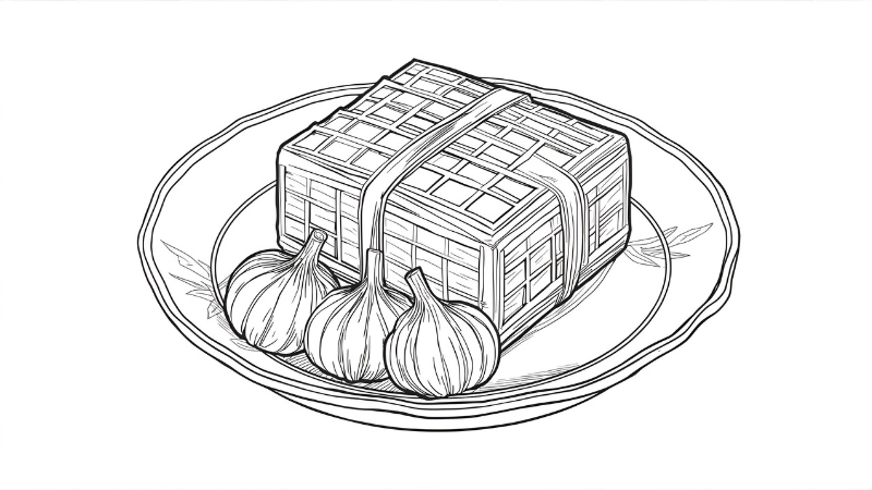 Tranh vẽ sự tích bánh chưng bánh giầy giáo dục trẻ nhỏ