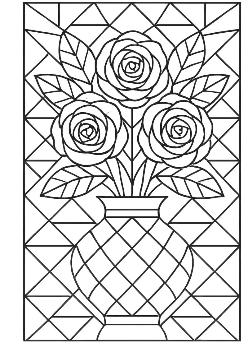 Hoạt động thú vị cho tô màu bình hoa thiếu nhi