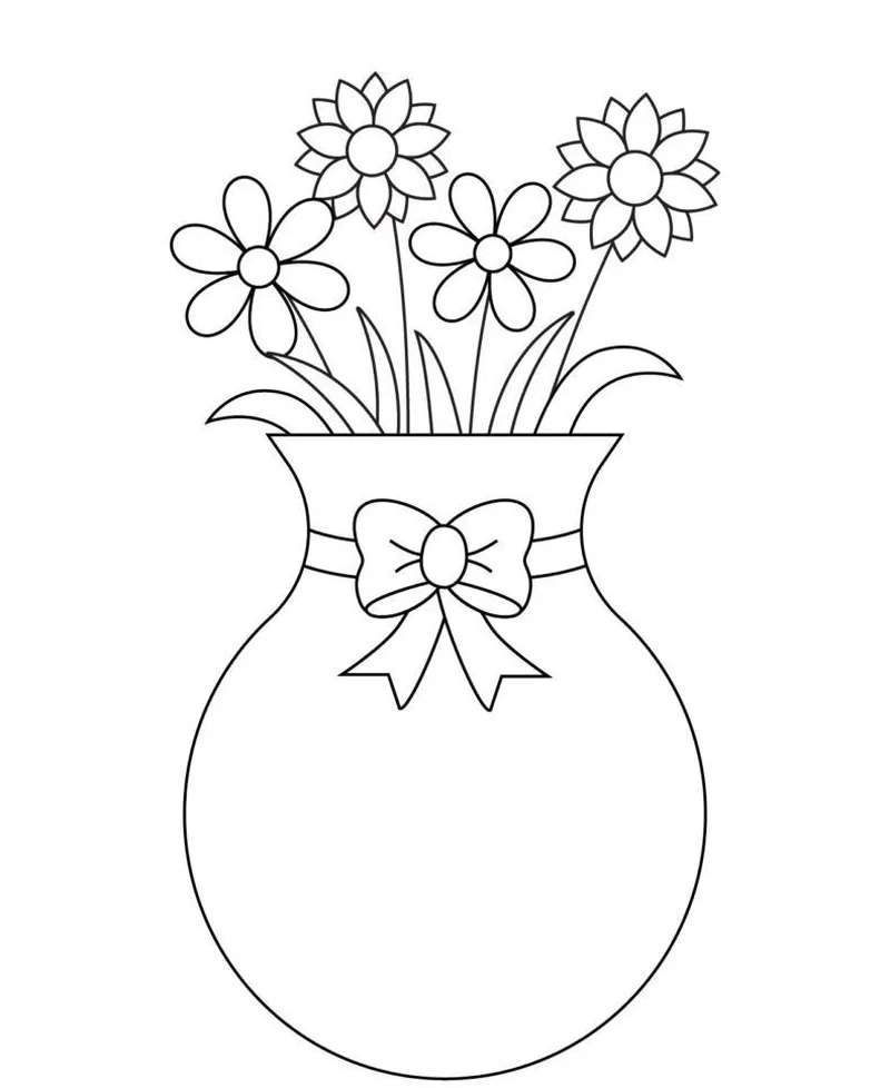 Khám phá cổ điển cùng tô màu bình hoa cổ