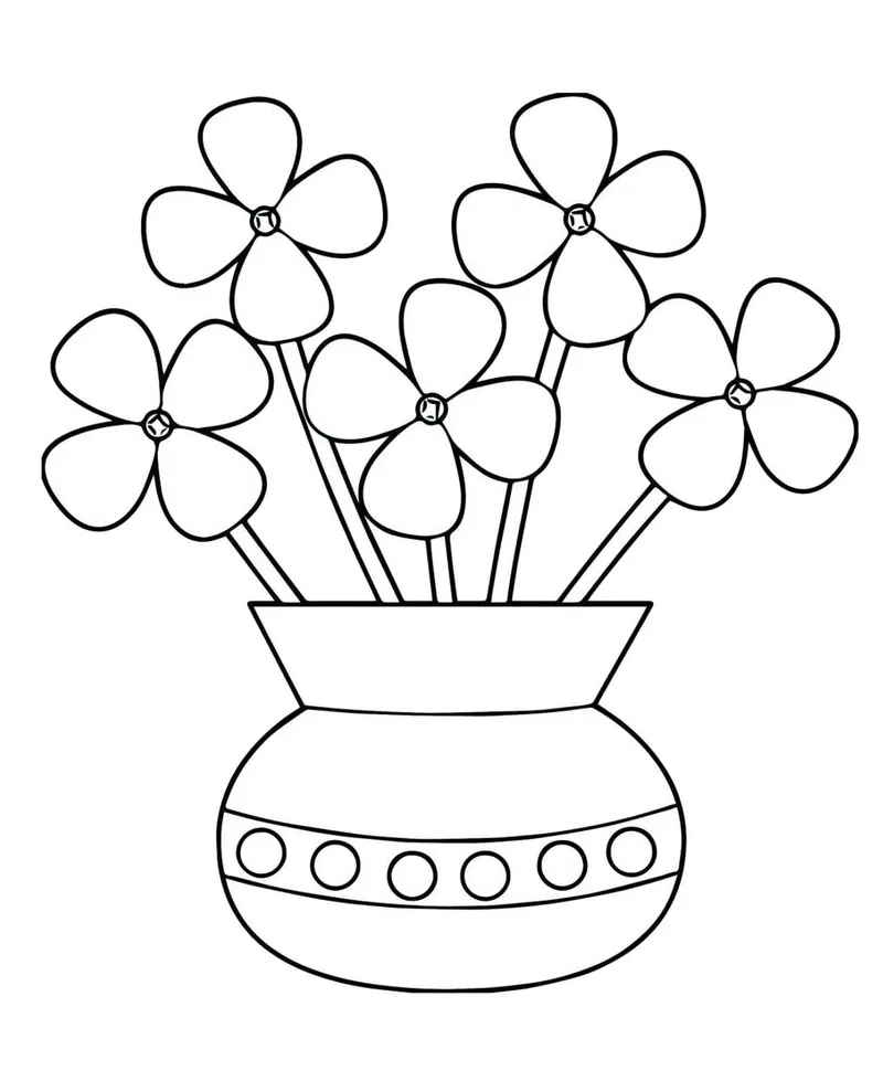 Bé luyện tập vui với bé tập tô bình hoa