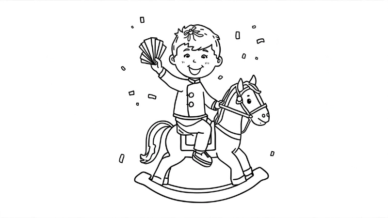 Hình ảnh chúc tết chưa tô màu sắc nét cho bé tập vẽ