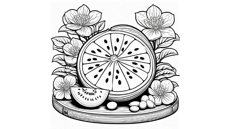 Mẫu tranh dưa hấu đẹp lung linh cho bé trưng bày