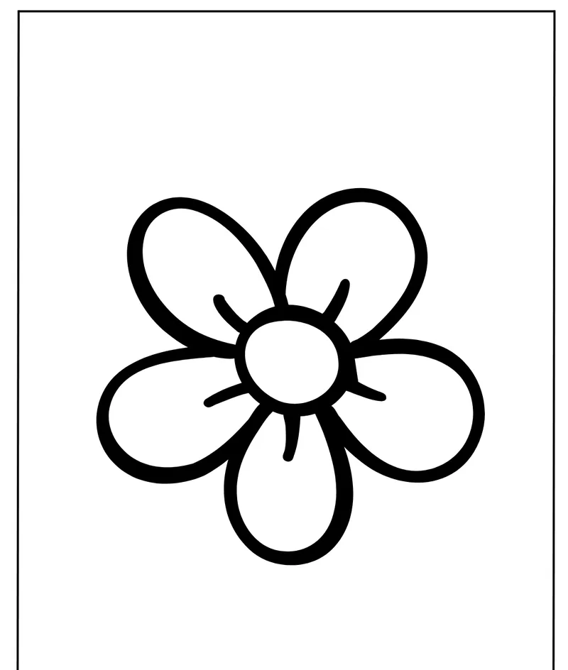 Thỏa sức sáng tạo với tô màu bông hoa 5 cánh