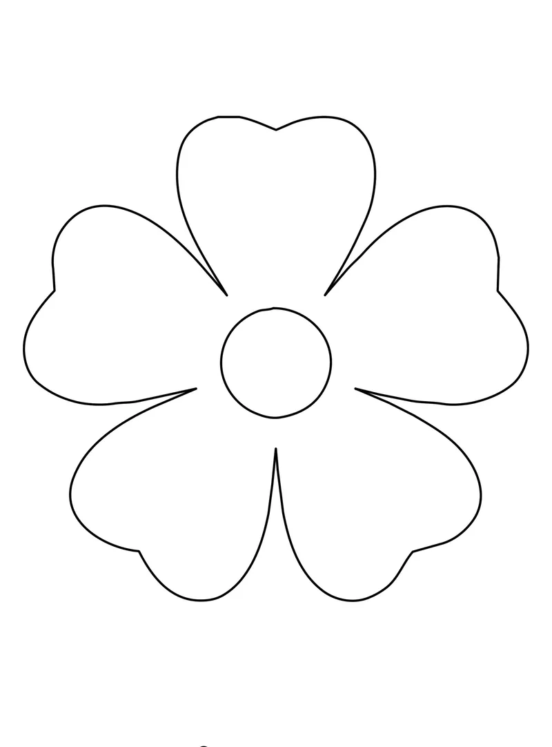 Bé yêu thích tô màu hoa 5 cánh thiếu nhi