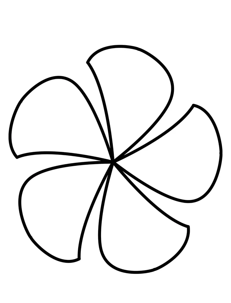 Bé học dễ dàng với tranh tô màu hoa 5 cánh đơn giản