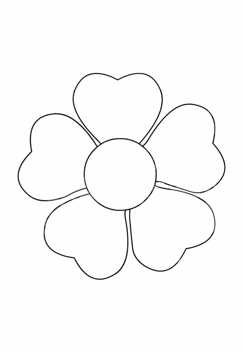 Nhanh tay tải tranh tô màu hoa 5 cánh miễn phí