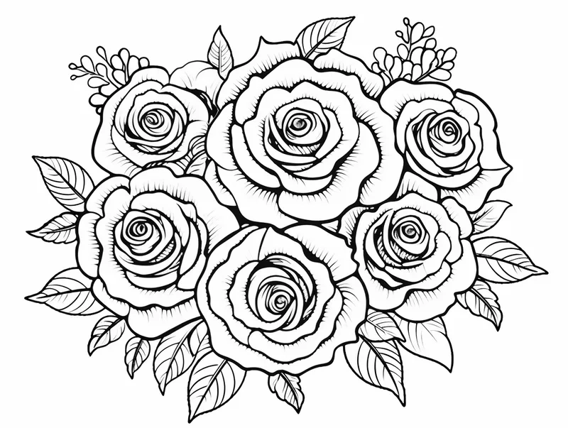 Hướng dẫn tô màu hoa hồng đơn giản cho bé