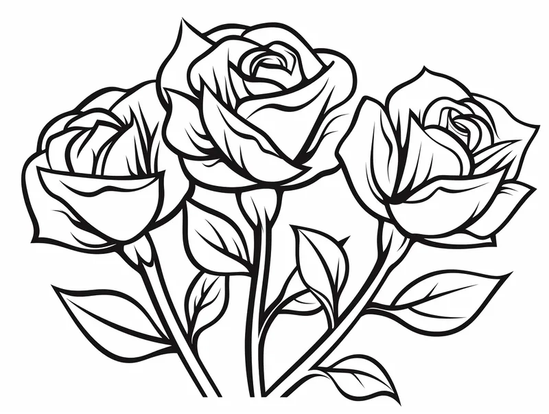 Chọn lọc tranh tô màu hoa hồng đẹp nhất hôm nay