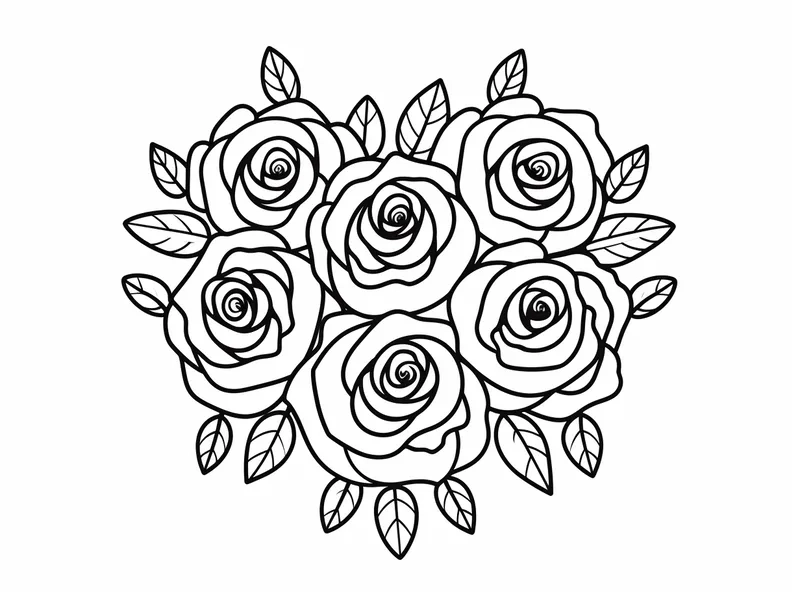 Sắc đỏ nổi bật với tô màu hoa hồng đỏ