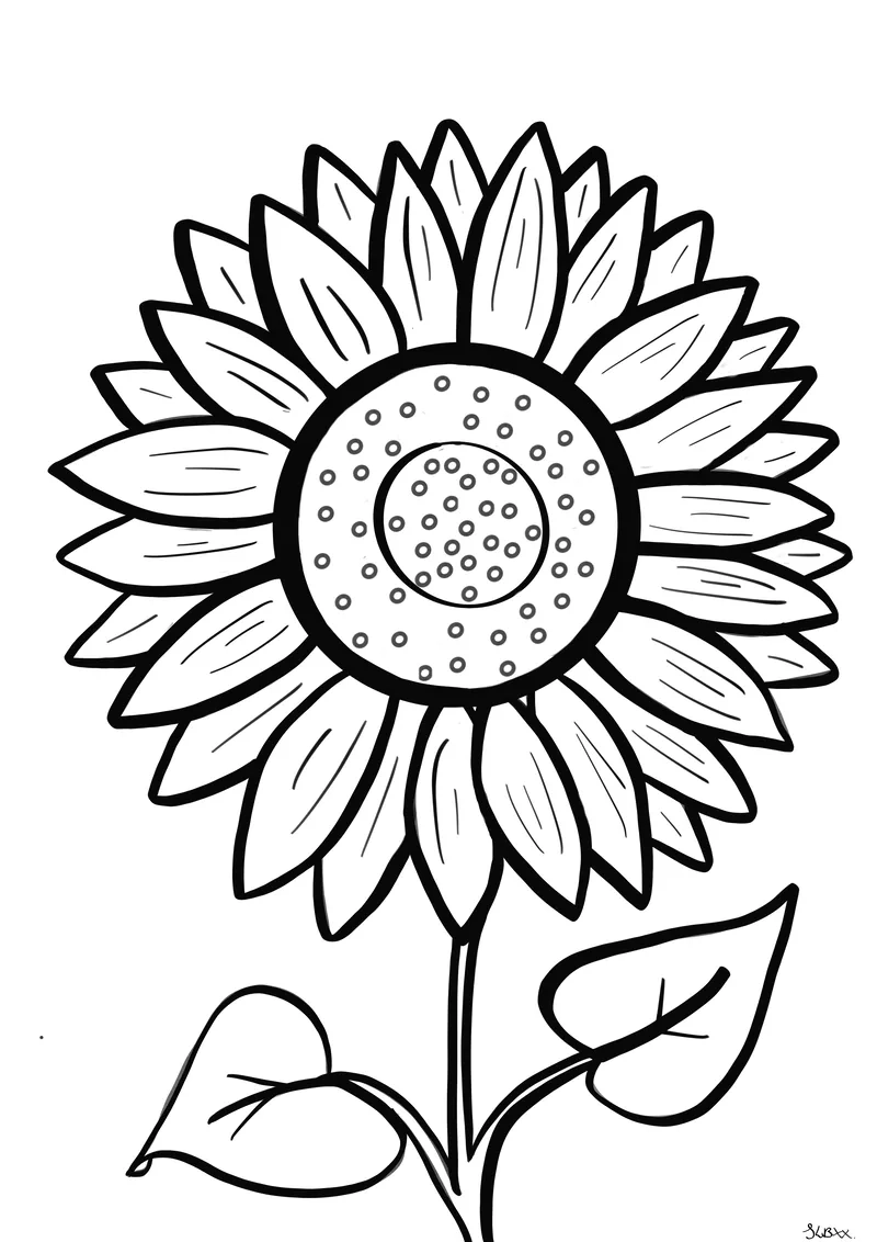 Khám phá sắc màu với tô màu hoa hướng dương đẹp
