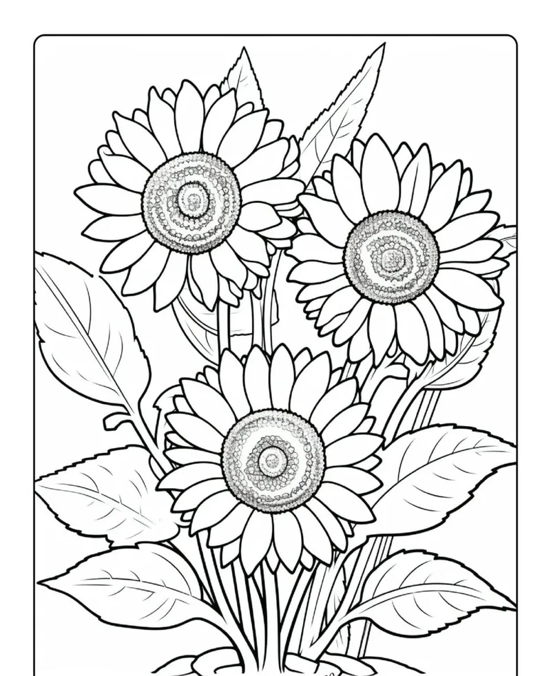 Khám phá miễn phí tô màu hoa hướng dương miễn phí