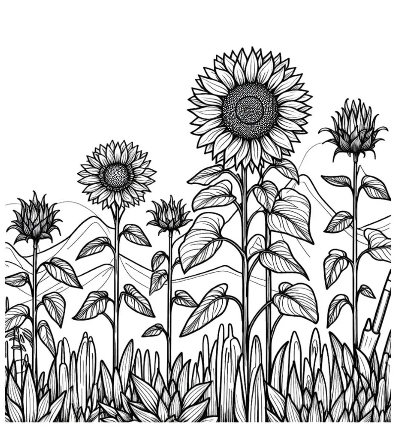 Học tô nhanh với hướng dẫn tô màu hoa hướng dương