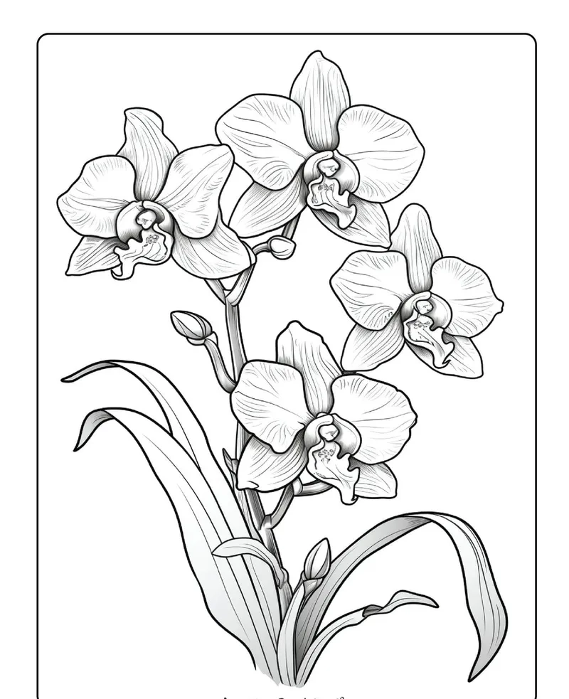 Tải ngay tô màu hoa lan pdf cho bé vui học