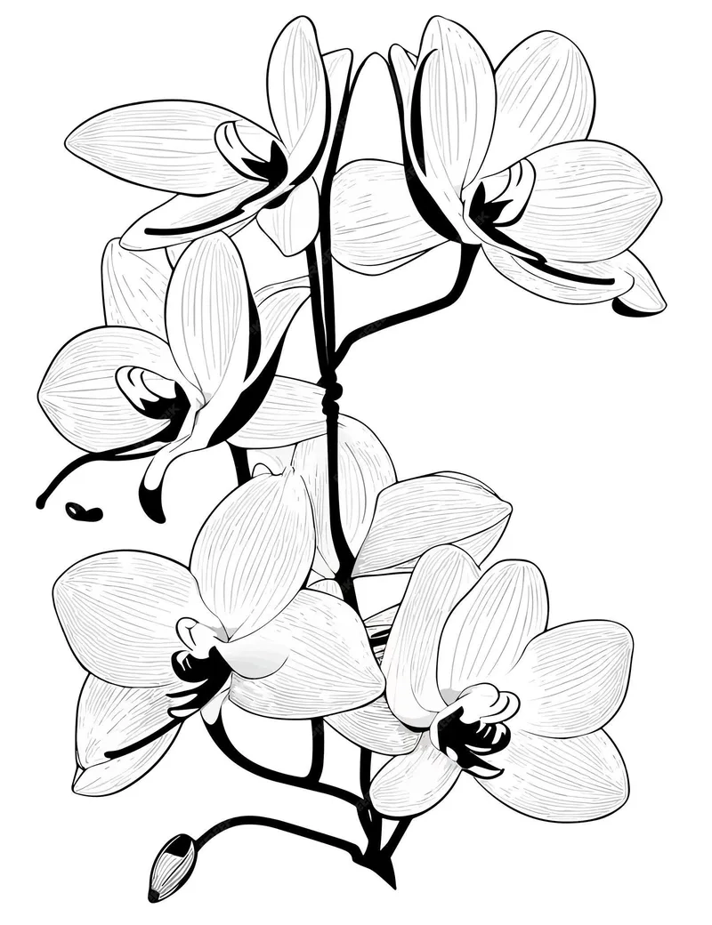 Thỏa sức sáng tạo với mẫu tranh hoa lan