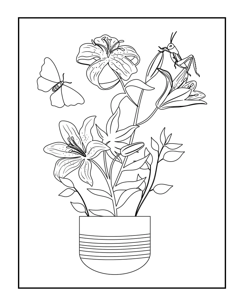 Tải miễn phí tô màu hoa ly pdf dễ sử dụng