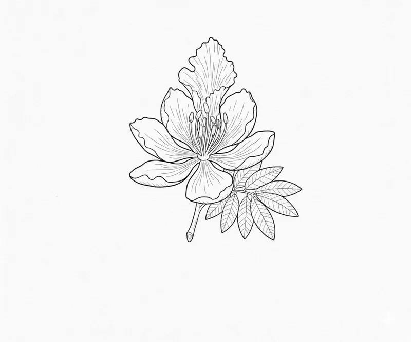 Bé yêu thích tô màu hoa phượng đẹp sáng tạo