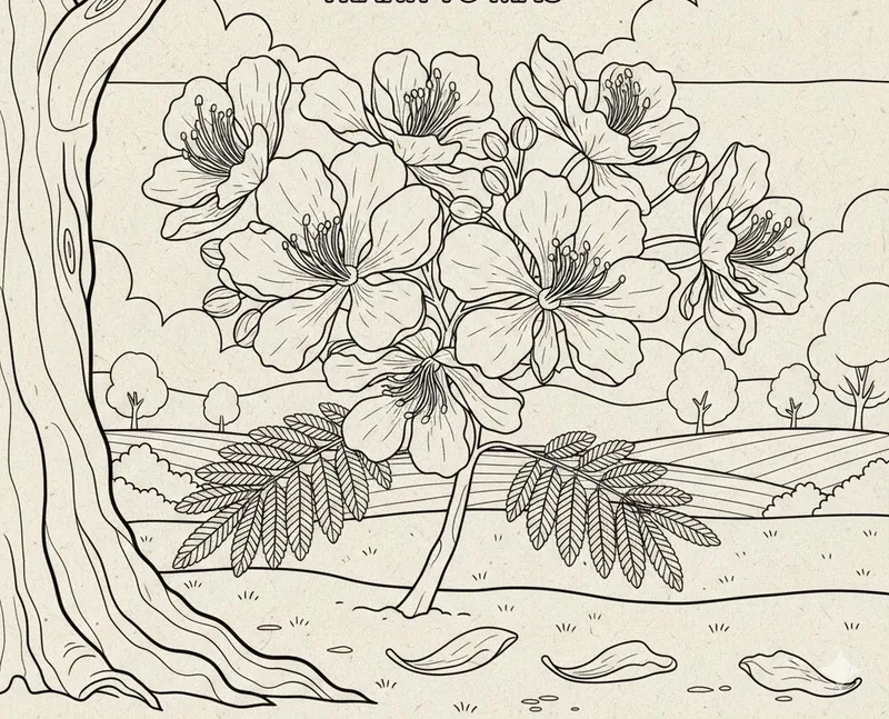 Học vẽ cùng bé tập tô hoa phượng dễ dàng