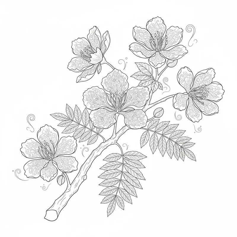 Chuẩn bị mùa hè với tô màu hoa phượng học sinh