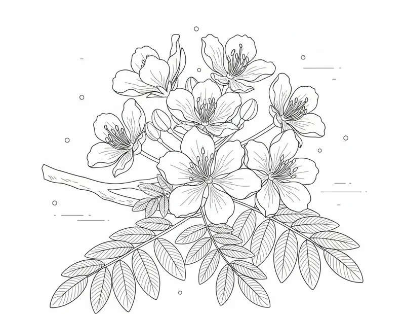 Bé vui với tô màu hoa phượng cho bé tại nhà