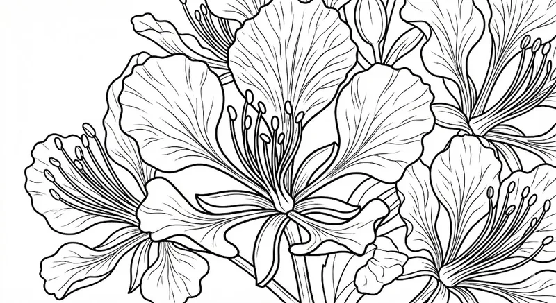 Siêu dễ thương với tô màu hoa phượng cute