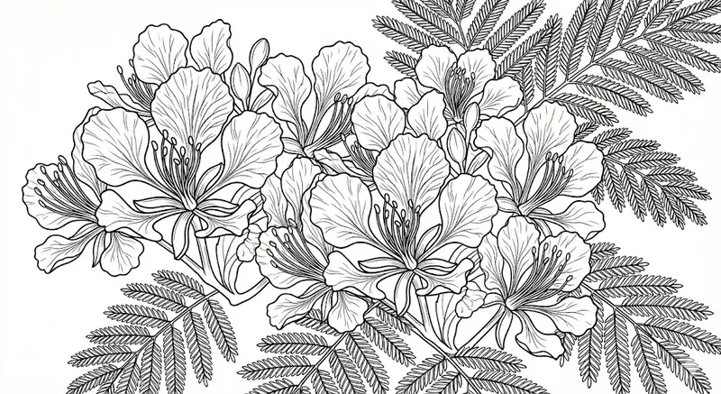 Thỏa sức sáng tạo cùng mẫu tranh hoa phượng