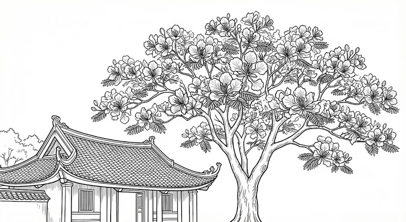 Nhanh tay tải tranh tô màu hoa phượng miễn phí