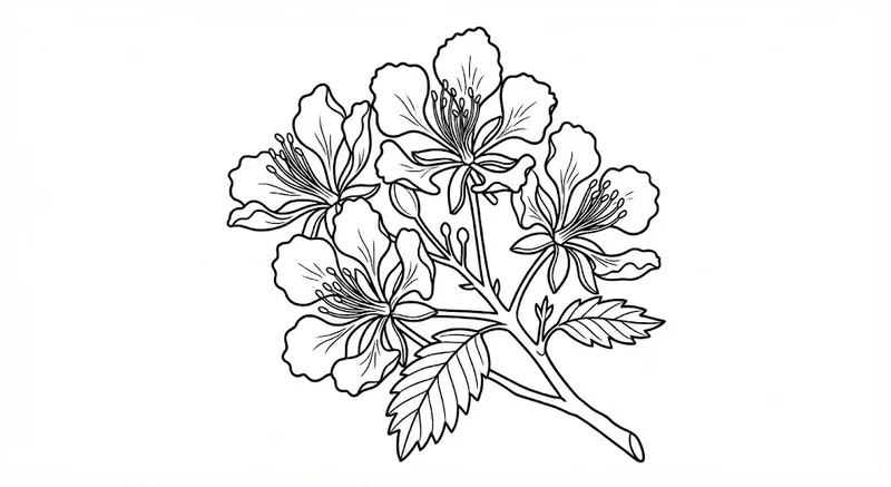 Bé sáng tạo với hình tô màu hoa phượng tại nhà