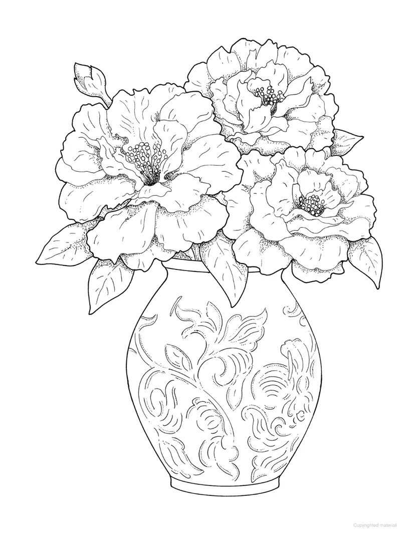 Thỏa sức sáng tạo với tô màu lọ hoa đẹp