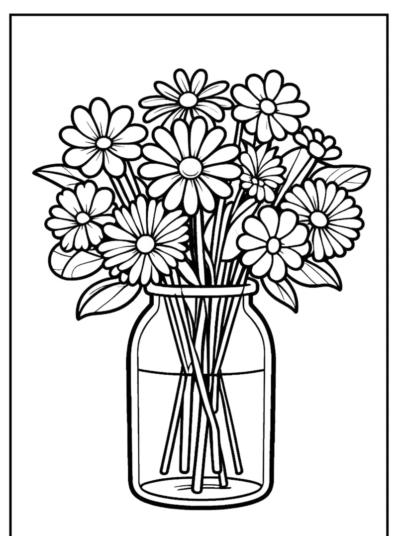 Khám phá miễn phí tô màu lọ hoa free hôm nay