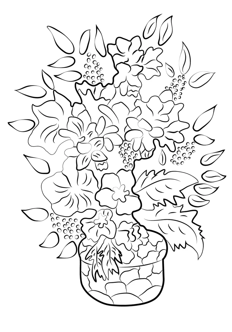 Trang trí tuyệt vời với tô màu lọ hoa trang trí