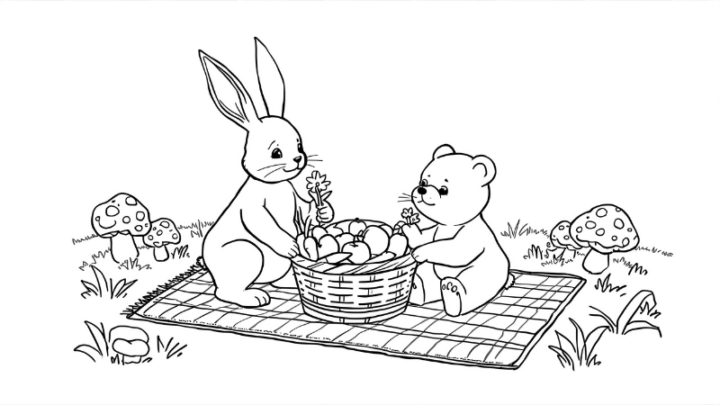 Hình ảnh tranh tô màu thời tiết mùa xuân dịu nhẹ