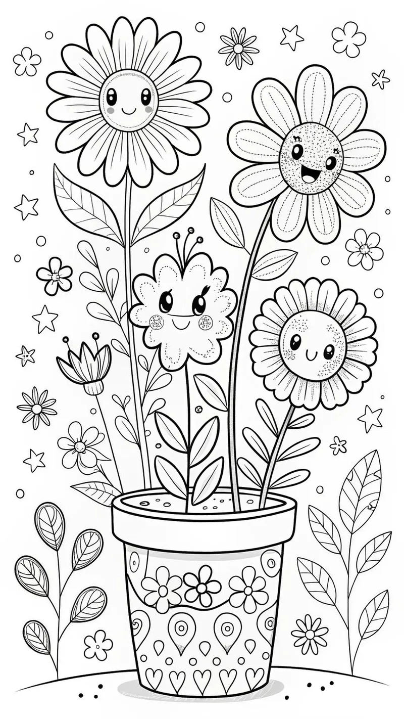 Thỏa sức sáng tạo với tô màu vườn hoa lớn