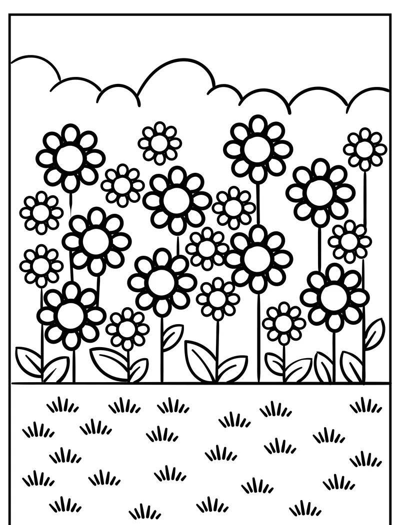 Hoạt động thú vị cho tô màu vườn hoa thiếu nhi