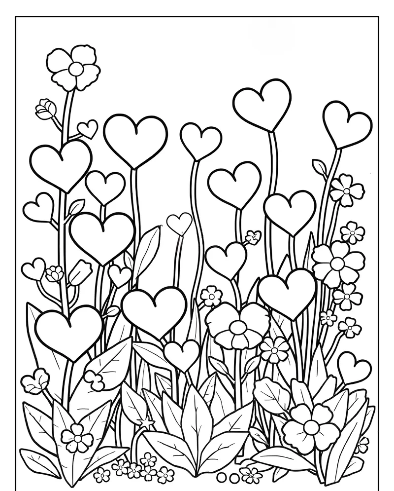 Khung cảnh sinh động cùng tô màu vườn hoa ngoại cảnh