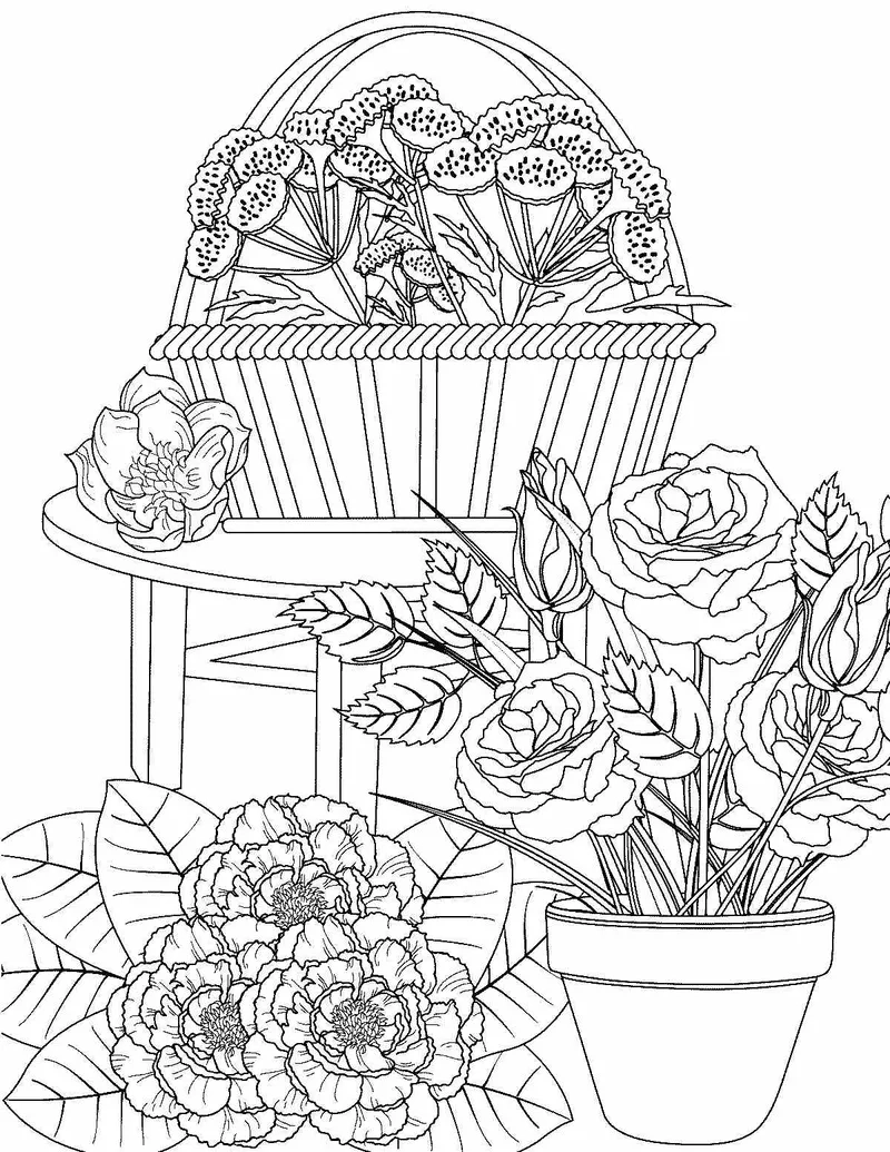 Thỏa sức sáng tạo với tranh tô màu vườn hoa đẹp