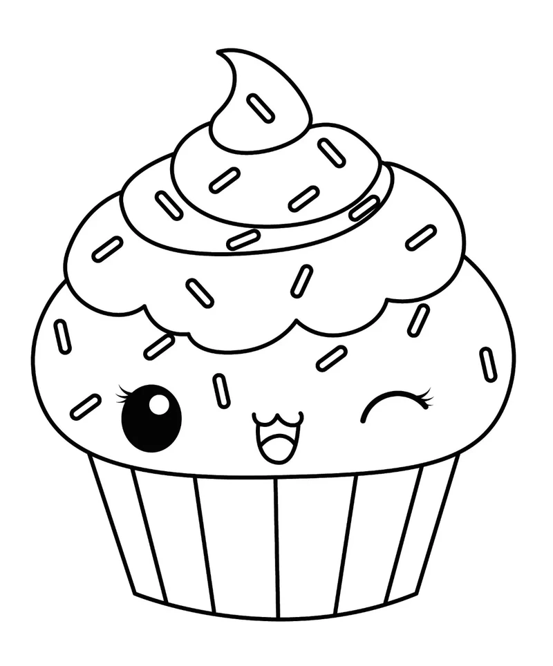 Bé thỏa sức sáng tạo với tranh tô màu cupcake cho bé