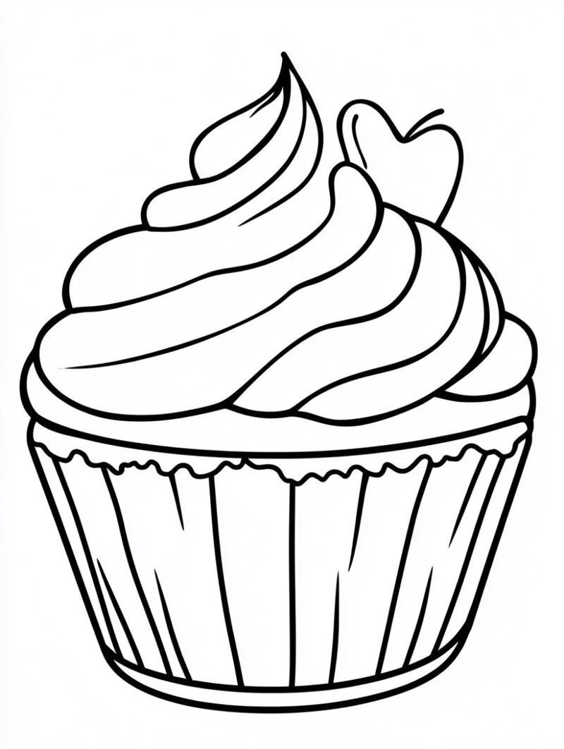 Bé vui chơi với tranh tô màu cupcake