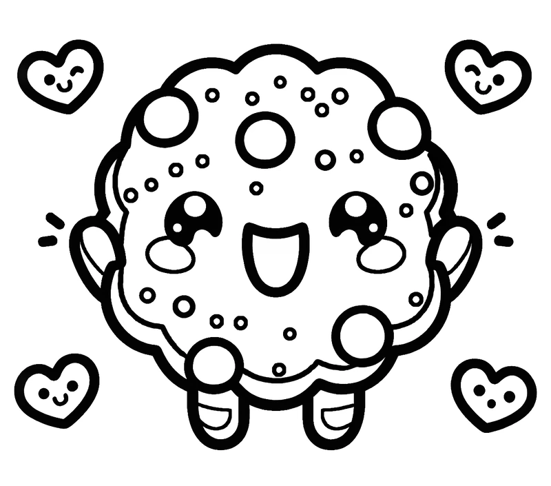 Hình đẹp sinh động tranh tô màu bánh quy ngọt siêu hấp dẫn