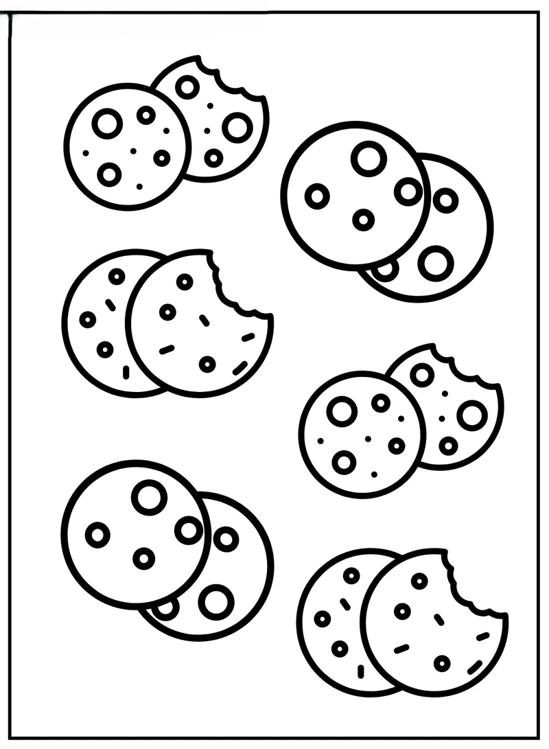 Siêu dễ tô với tranh tô màu bánh quy đơn giản cho bé