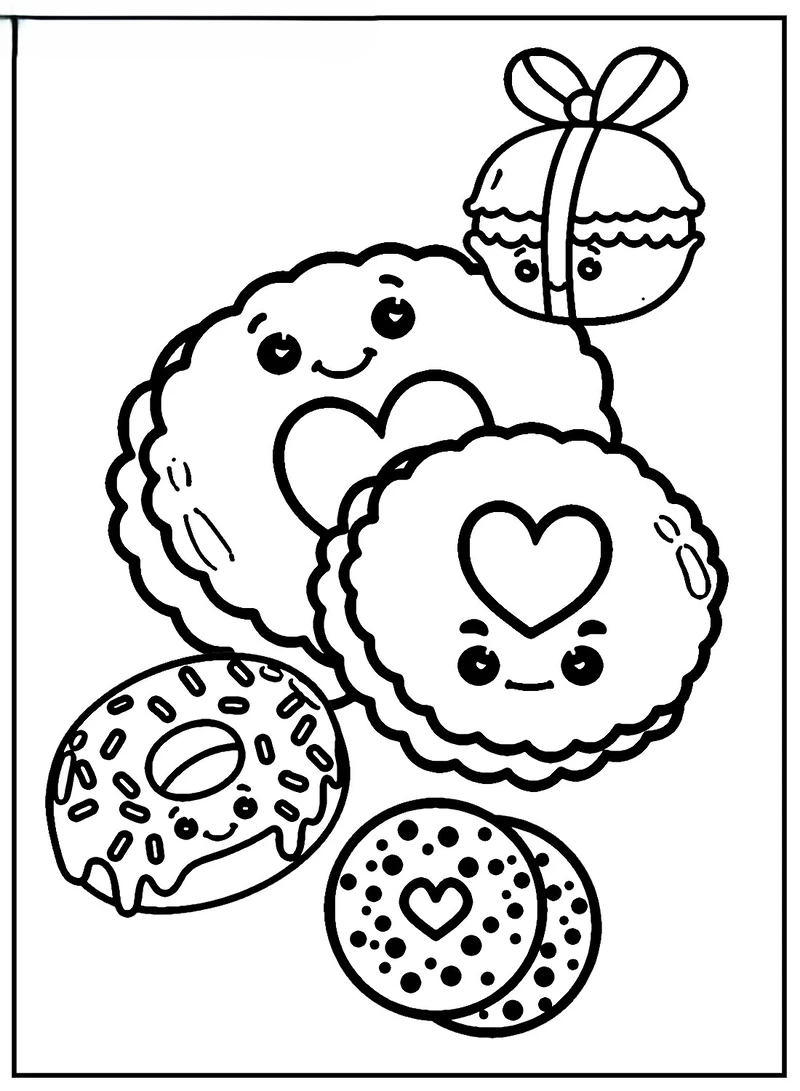 Bé thoả sức sáng tạo cùng hình tô màu bánh quy cực đáng yêu