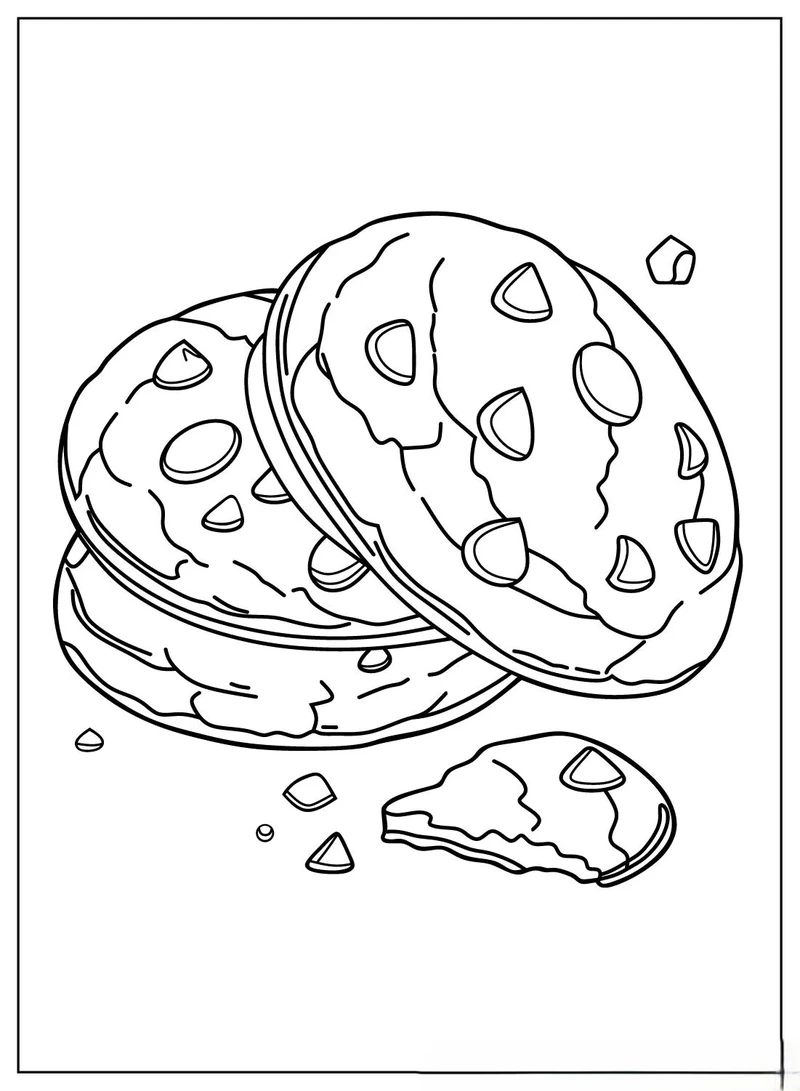 Hình ảnh dễ thương trong tranh tô màu bánh quy ngộ nghĩnh