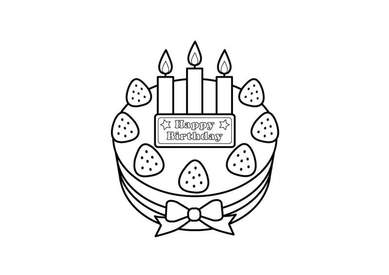 Tải ngay tranh tô màu bánh sinh nhật pdf cho bé tô thỏa thích