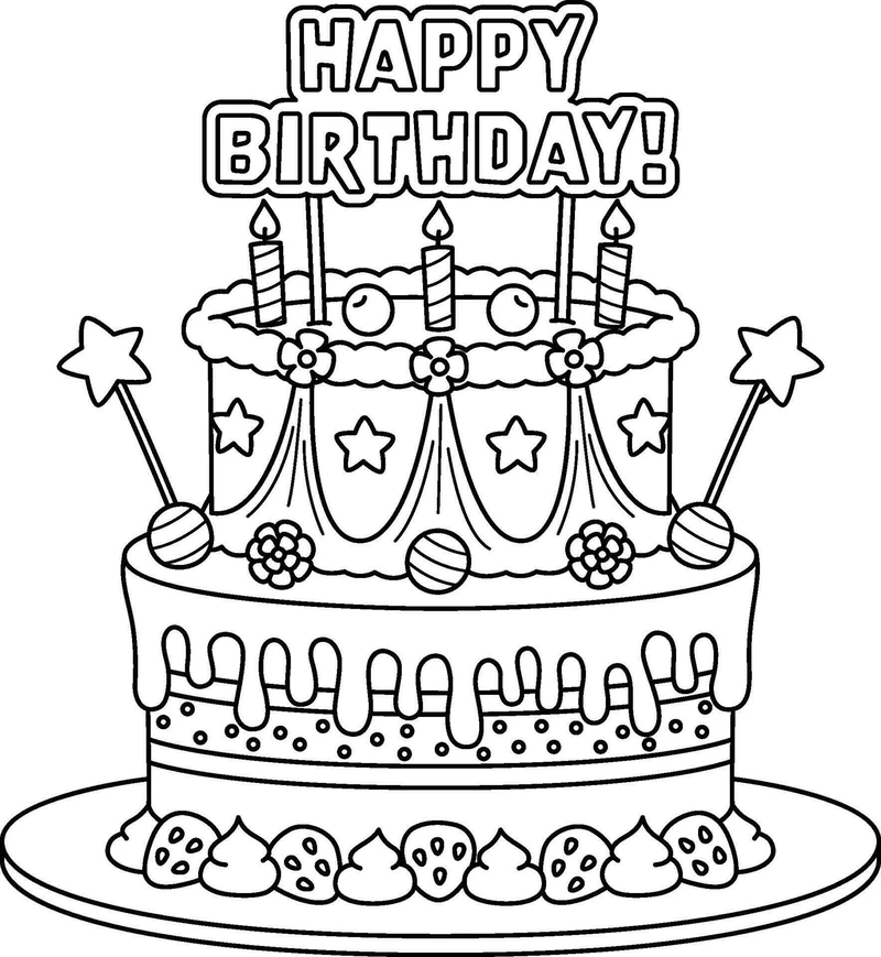 Sáng tạo không giới hạn cùng tranh tô màu cake sinh nhật