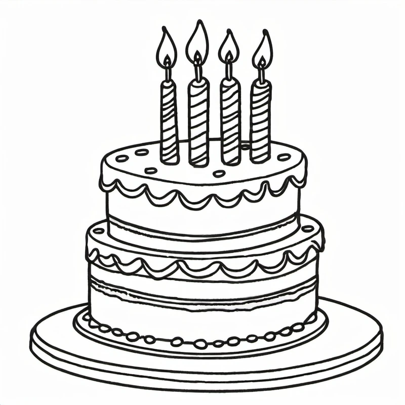 Bé yêu thích tranh tô màu chủ đề sinh nhật