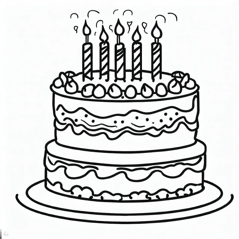 Bé thỏa sức sáng tạo với tranh tô màu bánh sinh nhật cho bé