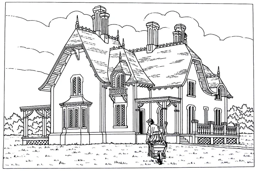 Thỏa sức sáng tạo tranh tô màu biệt thự sang trọng